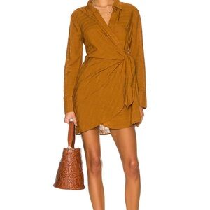 L*Space Daydream Tunic Orange Wrap Dress
